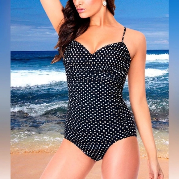 Miraclesuit Rialto Polka Dot One-Piece Swimsuit